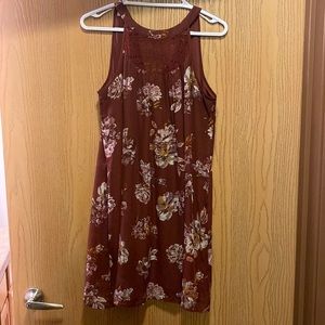 Marroon floral dress